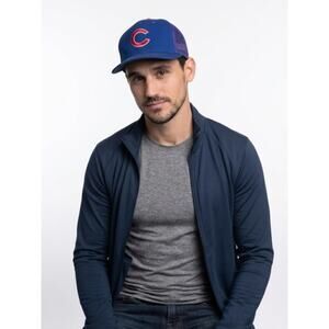 Vintage 1990s Blue MLB Fan Fair Mesh Trucker Hat Snapback